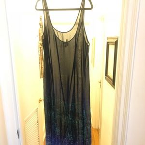 Blue overlay dress, beautiful for beach!